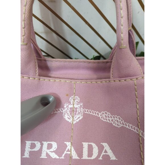 PRADA 1BG439 CANAPA 2Way Hand Bag ALABASTRO Light Pink WITH STRAP - Picture 2 of 15
